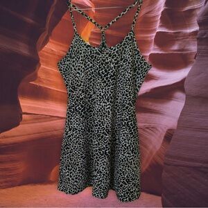 Outdoor Voices- Cheetah Leopard Exercise Workout Hiking Dress with Shorts- XL
